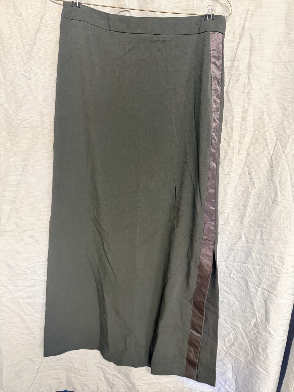 Element Black Maxi Skirt with Purple Satin Side Stripe